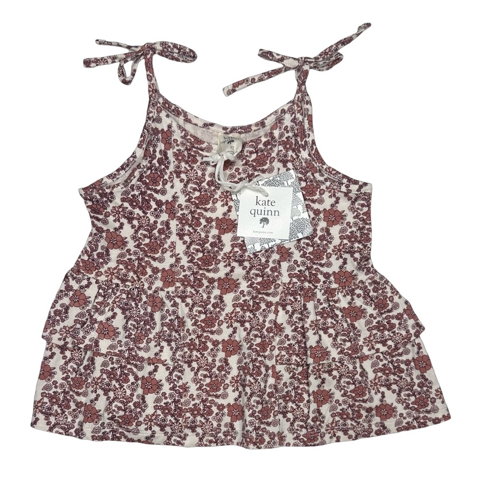 Kate‎ Quinn Vintage Floral Ruffle Top